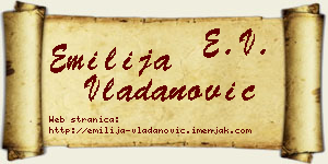 Emilija Vladanović vizit kartica